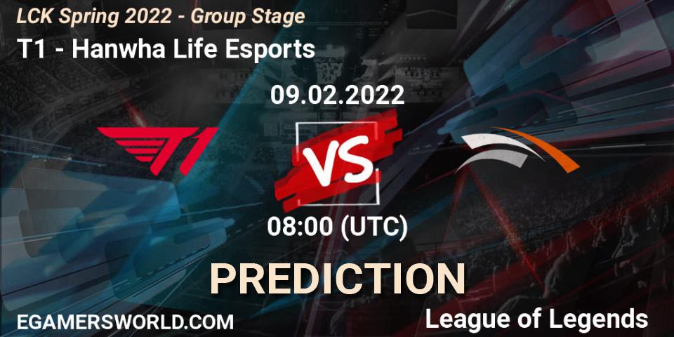 T1 vs Hanwha Life Esports: Betting TIp, Match Prediction. 09.02.2022 at 08:00. LoL, LCK Spring 2022 - Group Stage