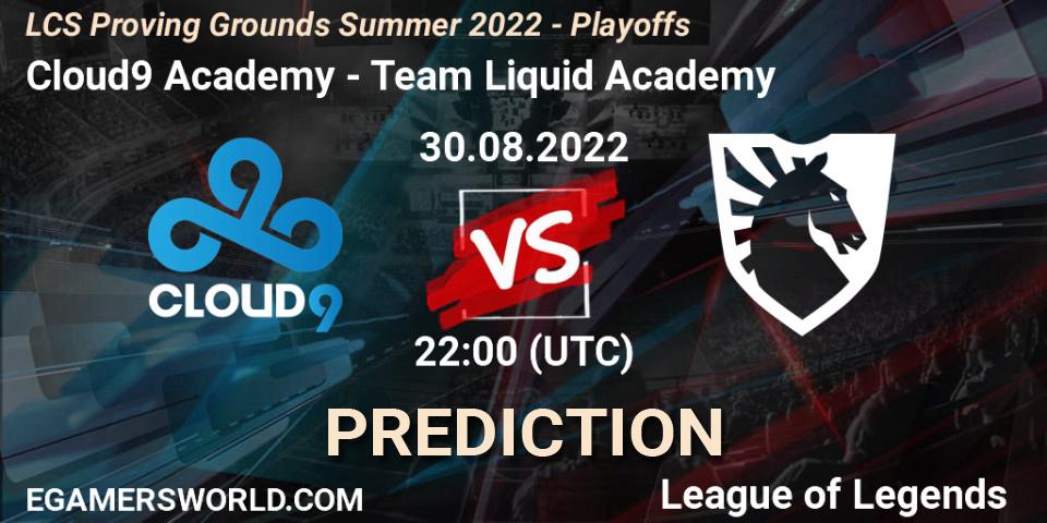 Cloud9 Academy vs Team Liquid Academy: Betting TIp, Match Prediction. 30.08.22. LoL, LCS Proving Grounds Summer 2022 - Playoffs