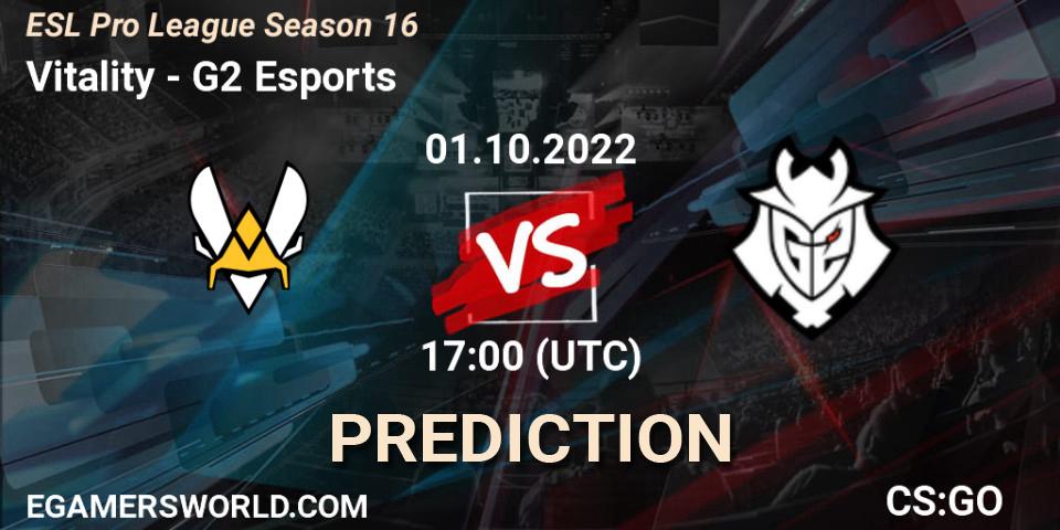 Vitality vs G2 Esports: Betting TIp, Match Prediction. 01.10.2022 at 18:00. Counter-Strike (CS2), ESL Pro League Season 16
