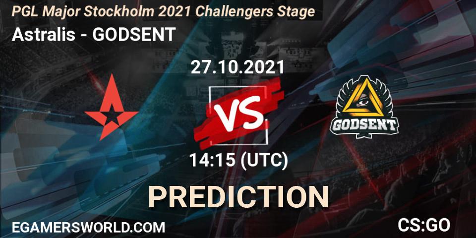 Astralis vs GODSENT: Betting TIp, Match Prediction. 27.10.21. CS2 (CS:GO), PGL Major Stockholm 2021 Challengers Stage