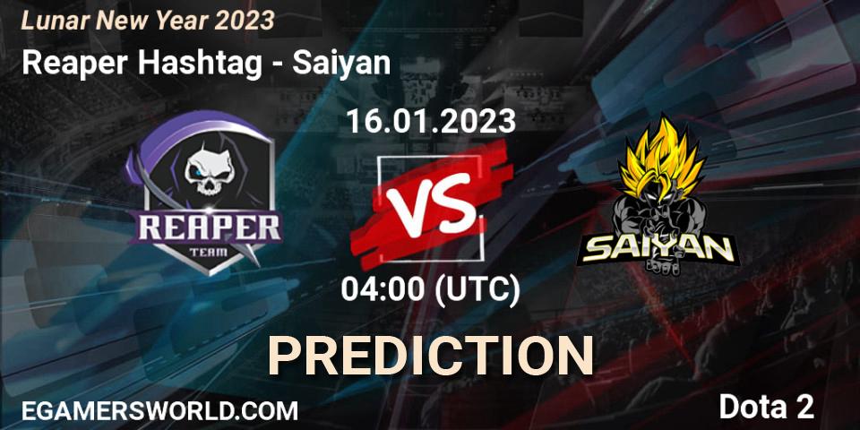 Reaper Hashtag vs Saiyan: Betting TIp, Match Prediction. 16.01.23. Dota 2, Lunar New Year 2023
