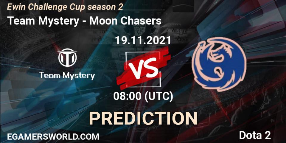 Team Mystery vs Moon Chasers: Betting TIp, Match Prediction. 19.11.2021 at 08:43. Dota 2, Ewin Challenge Cup season 2