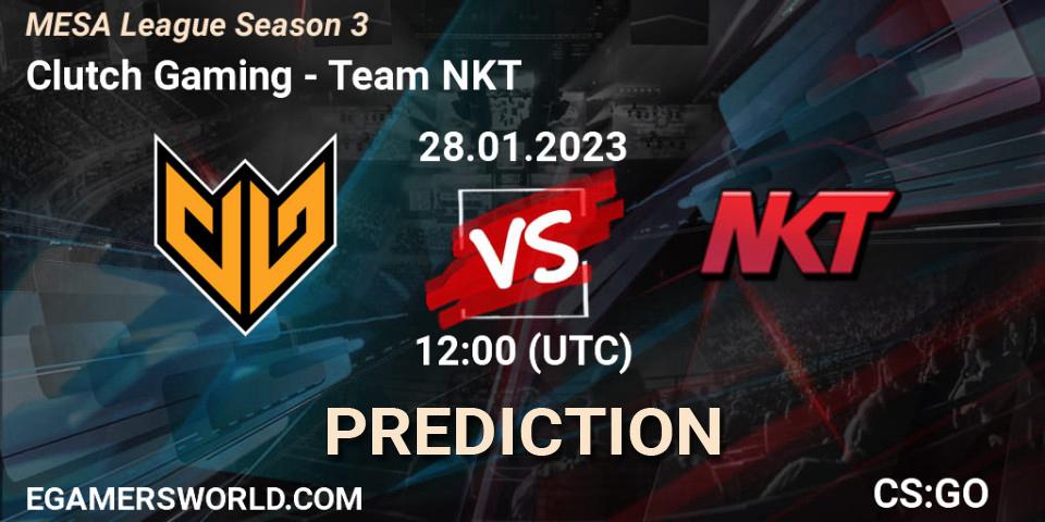 Clutch Gaming vs Team NKT: Betting TIp, Match Prediction. 28.01.23. CS2 (CS:GO), MESA League Season 3