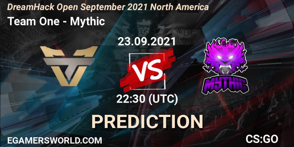 Team One vs Mythic: Betting TIp, Match Prediction. 23.09.21. CS2 (CS:GO), DreamHack Open September 2021 North America