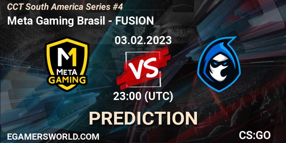 Meta Gaming Brasil vs FUSION: Betting TIp, Match Prediction. 03.02.23. CS2 (CS:GO), CCT South America Series #4