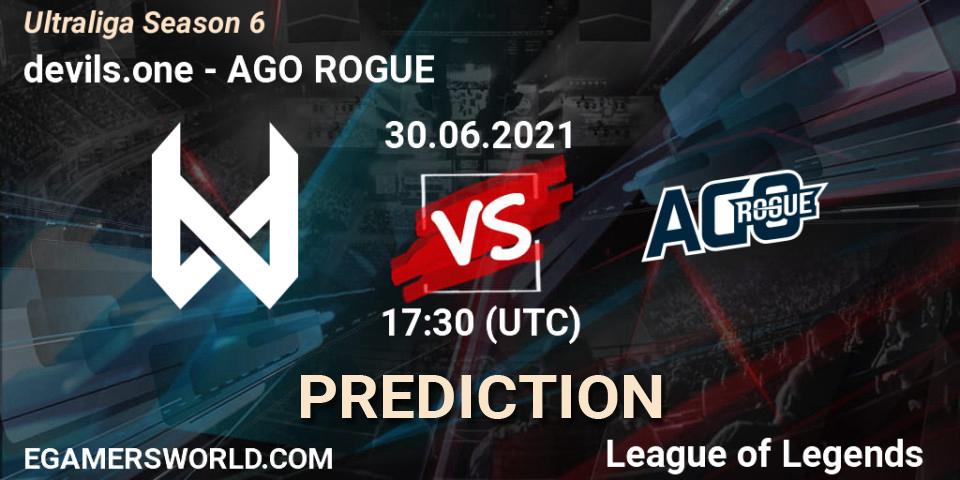 devils.one vs AGO ROGUE: Betting TIp, Match Prediction. 09.06.2021 at 15:30. LoL, Ultraliga Season 6