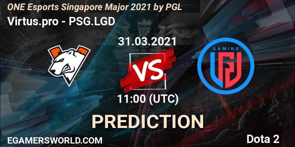 Virtus.pro vs PSG.LGD: Betting TIp, Match Prediction. 31.03.2021 at 11:43. Dota 2, ONE Esports Singapore Major 2021