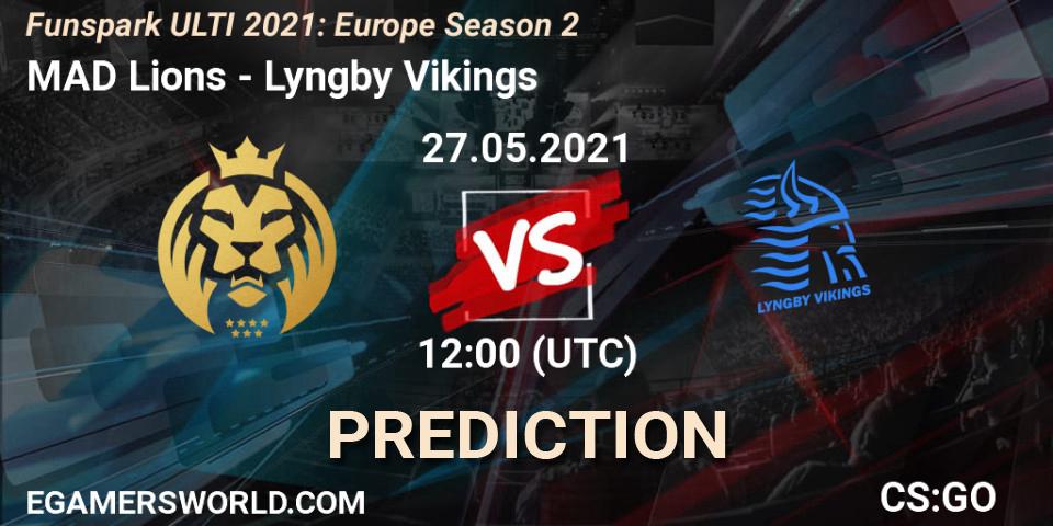 MAD Lions vs Lyngby Vikings: Betting TIp, Match Prediction. 27.05.2021 at 12:00. Counter-Strike (CS2), Funspark ULTI 2021: Europe Season 2