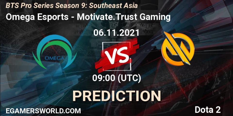 Omega Esports vs Motivate.Trust Gaming: Betting TIp, Match Prediction. 06.11.2021 at 09:34. Dota 2, BTS Pro Series Season 9: Southeast Asia