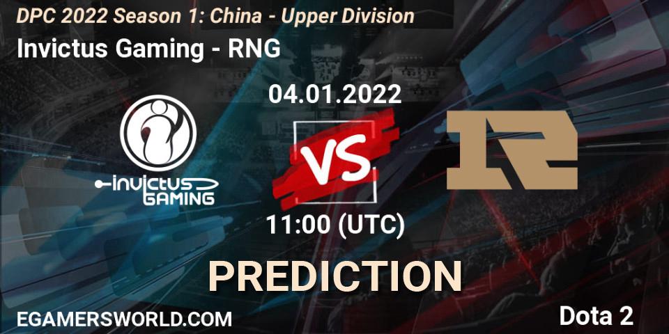 Invictus Gaming vs RNG: Betting TIp, Match Prediction. 04.01.22. Dota 2, DPC 2022 Season 1: China - Upper Division
