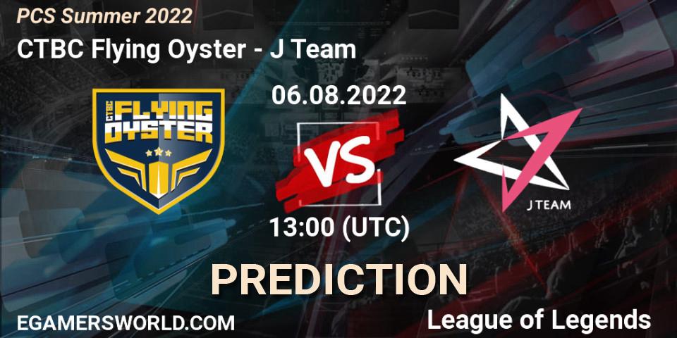 CTBC Flying Oyster vs J Team: Betting TIp, Match Prediction. 05.08.22. LoL, PCS Summer 2022