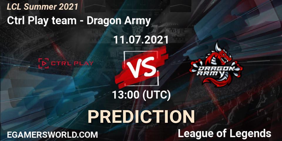 Ctrl Play team vs Dragon Army: Betting TIp, Match Prediction. 11.07.21. LoL, LCL Summer 2021