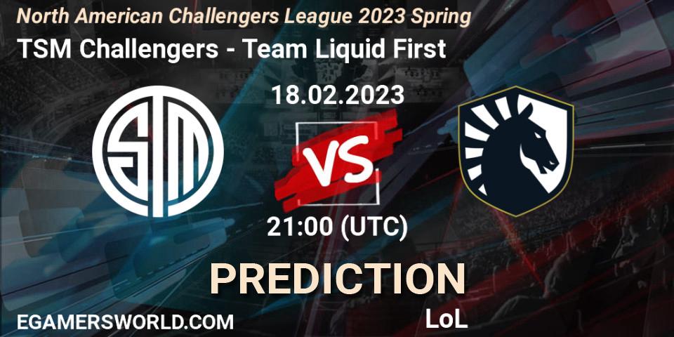 TSM Challengers vs Team Liquid First: Betting TIp, Match Prediction. 18.02.23. LoL, NACL 2023 Spring - Group Stage