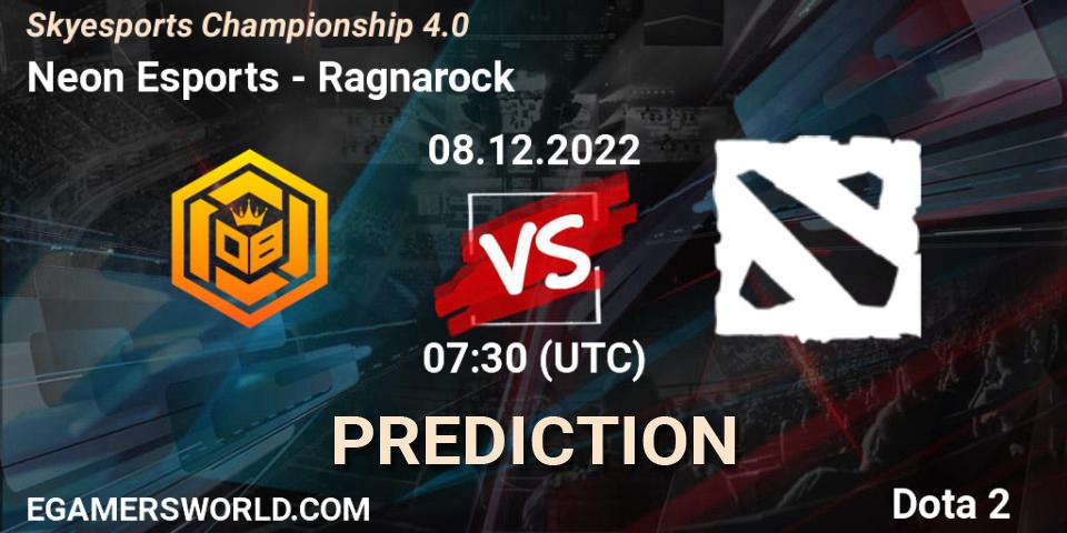 Neon Esports vs Ragnarock: Betting TIp, Match Prediction. 08.12.2022 at 07:35. Dota 2, Skyesports Championship 4.0