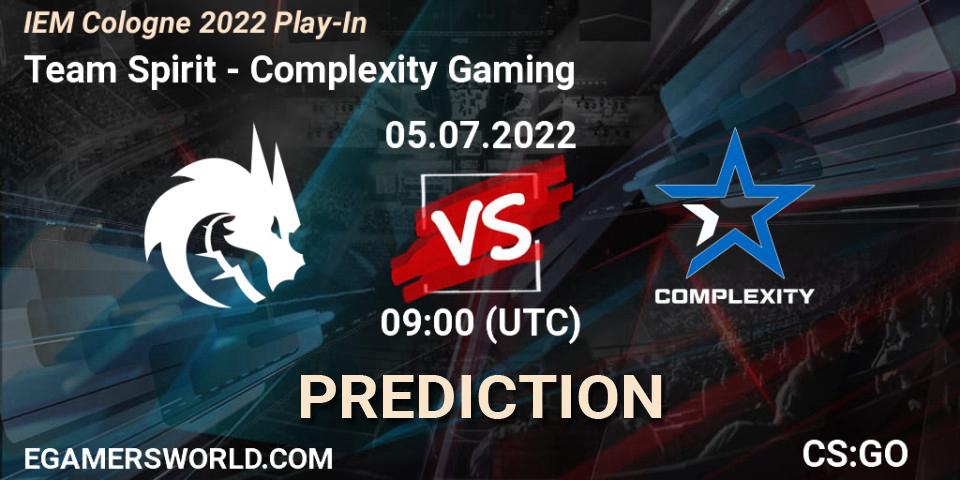 Team Spirit vs Complexity Gaming: Betting TIp, Match Prediction. 05.07.2022 at 09:00. Counter-Strike (CS2), IEM Cologne 2022 Play-In