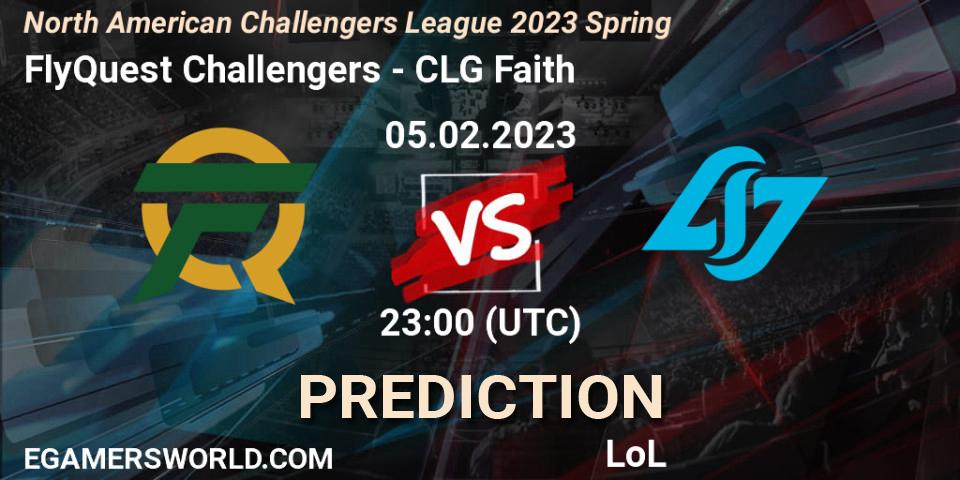 FlyQuest Challengers vs CLG Faith: Betting TIp, Match Prediction. 05.02.23. LoL, NACL 2023 Spring - Group Stage