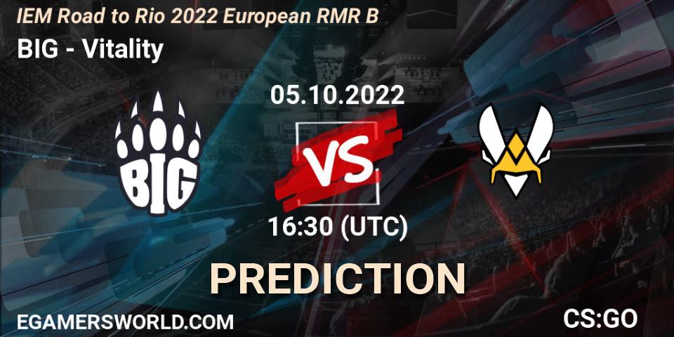 BIG vs Vitality: Betting TIp, Match Prediction. 05.10.22. CS2 (CS:GO), IEM Road to Rio 2022 European RMR B