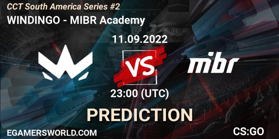 WINDINGO vs MIBR Academy: Betting TIp, Match Prediction. 11.09.2022 at 23:30. Counter-Strike (CS2), CCT South America Series #2