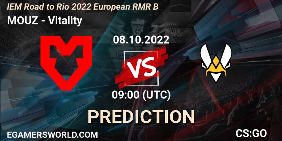 MOUZ vs Vitality: Betting TIp, Match Prediction. 08.10.22. CS2 (CS:GO), IEM Road to Rio 2022 European RMR B