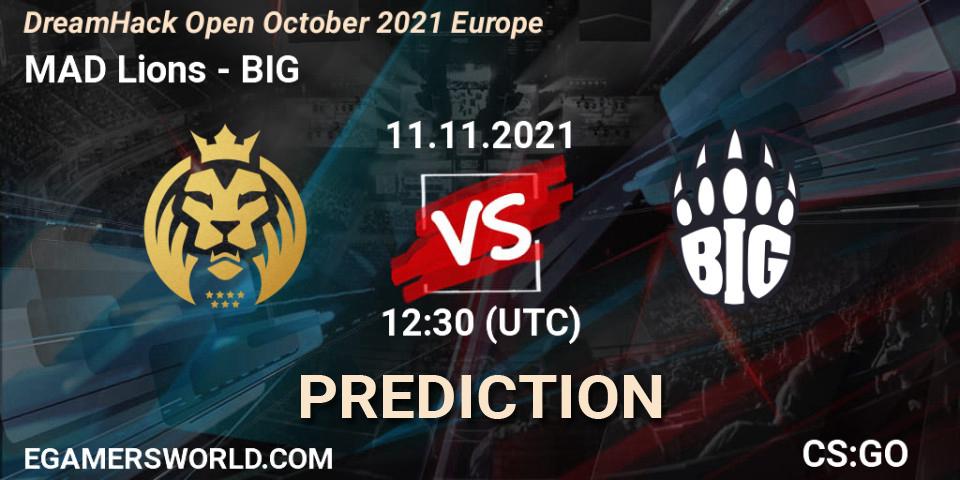 MAD Lions vs BIG: Betting TIp, Match Prediction. 11.11.2021 at 12:30. Counter-Strike (CS2), DreamHack Open November 2021