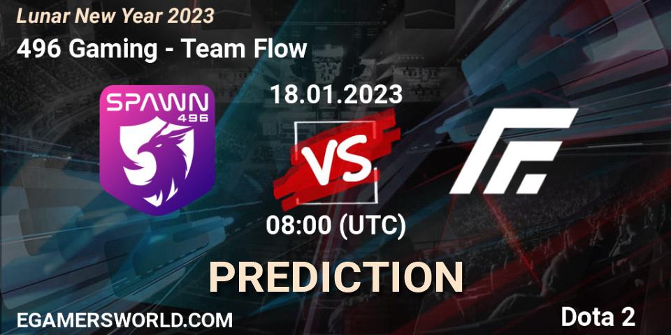 496 Gaming vs Team Flow: Betting TIp, Match Prediction. 18.01.23. Dota 2, Lunar New Year 2023
