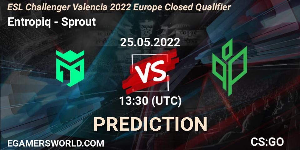 Entropiq vs Sprout: Betting TIp, Match Prediction. 25.05.2022 at 13:30. Counter-Strike (CS2), ESL Challenger Valencia 2022 Europe Closed Qualifier