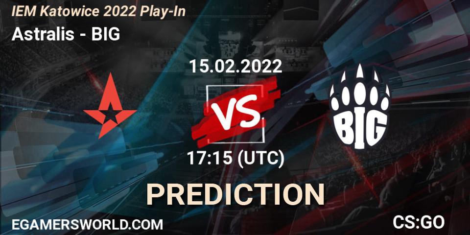 Astralis vs BIG: Betting TIp, Match Prediction. 15.02.22. CS2 (CS:GO), IEM Katowice 2022 Play-In