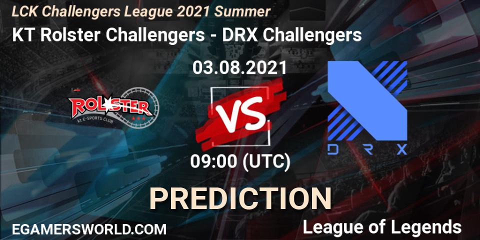 KT Rolster Challengers vs DRX Challengers: Betting TIp, Match Prediction. 03.08.2021 at 09:00. LoL, LCK Challengers League 2021 Summer