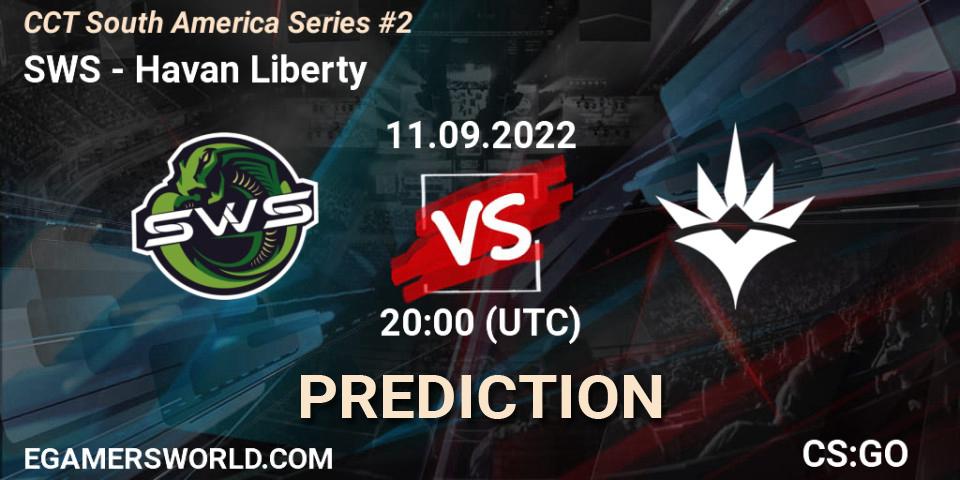 SWS vs Havan Liberty: Betting TIp, Match Prediction. 11.09.2022 at 20:00. Counter-Strike (CS2), CCT South America Series #2