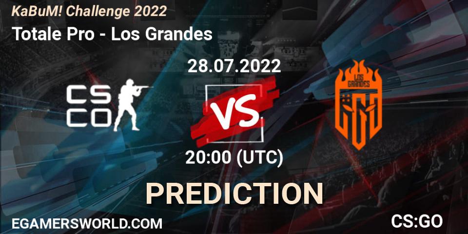 Totale Pro vs Los Grandes: Betting TIp, Match Prediction. 28.07.2022 at 20:00. Counter-Strike (CS2), KaBuM! Challenge 2022