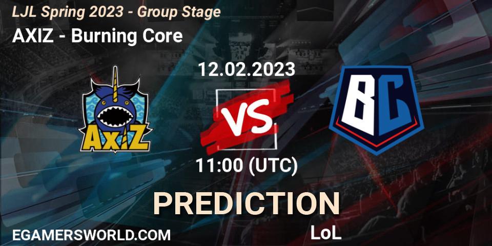 AXIZ vs Burning Core: Betting TIp, Match Prediction. 12.02.23. LoL, LJL Spring 2023 - Group Stage