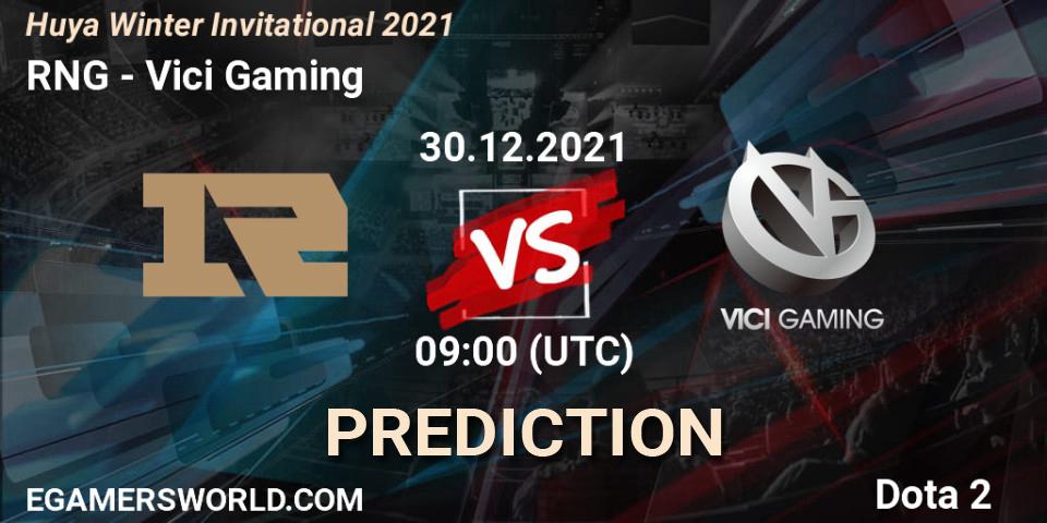 RNG vs Vici Gaming: Betting TIp, Match Prediction. 30.12.2021 at 09:09. Dota 2, Huya Winter Invitational 2021