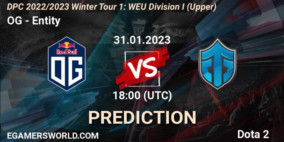 OG vs Entity: Betting TIp, Match Prediction. 31.01.23. Dota 2, DPC 2022/2023 Winter Tour 1: WEU Division I (Upper)