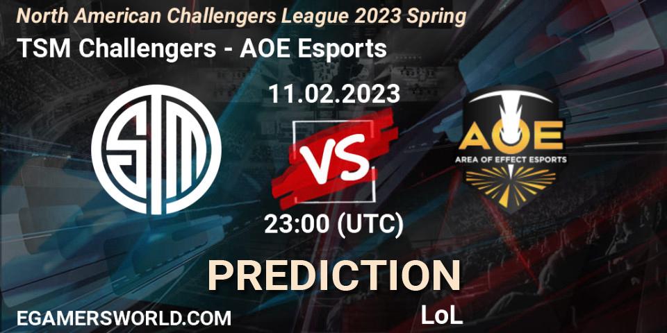 TSM Challengers vs AOE Esports: Betting TIp, Match Prediction. 11.02.23. LoL, NACL 2023 Spring - Group Stage