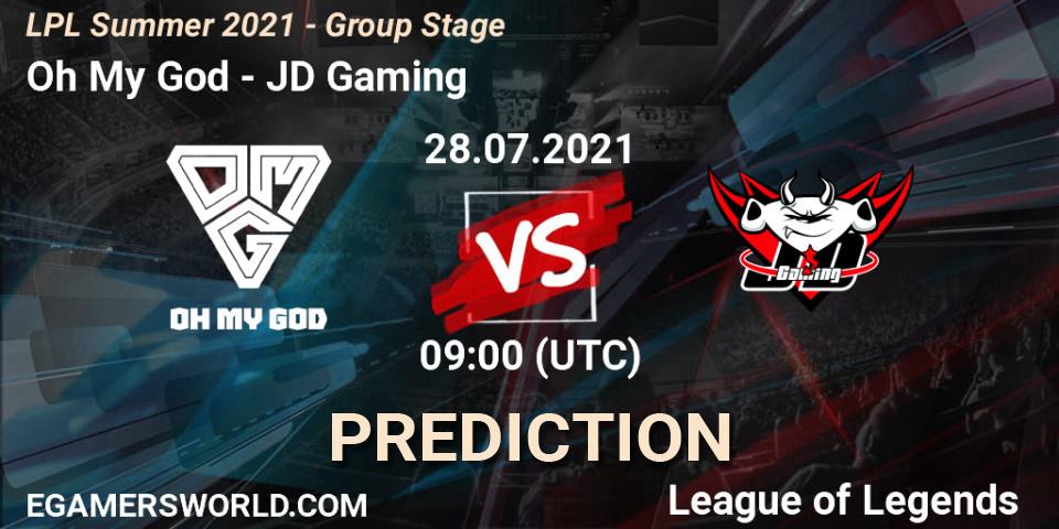 Oh My God vs JD Gaming: Betting TIp, Match Prediction. 28.07.2021 at 09:00. LoL, LPL Summer 2021 - Group Stage