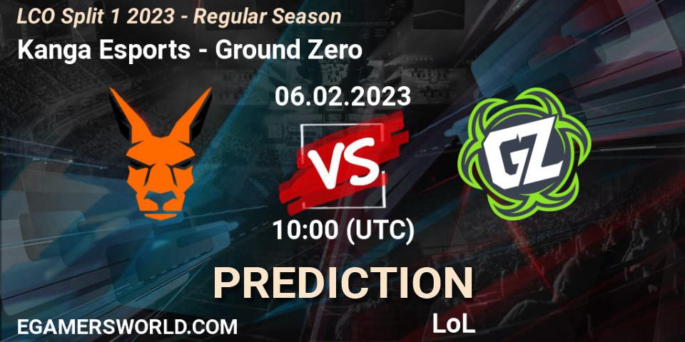 Kanga Esports vs Ground Zero: Betting TIp, Match Prediction. 06.02.23. LoL, LCO Split 1 2023 - Regular Season