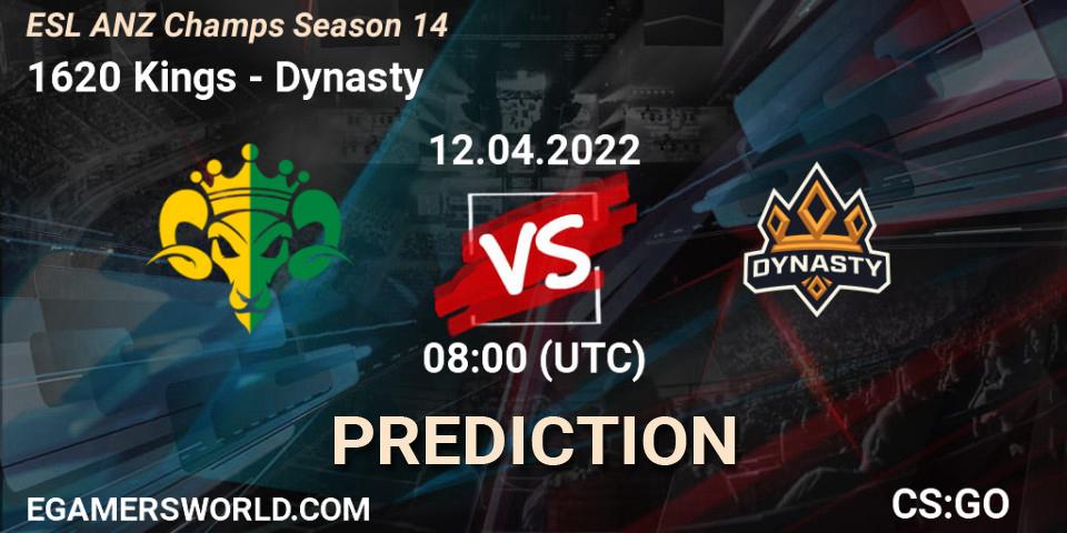 1620 Kings vs Dynasty: Betting TIp, Match Prediction. 12.04.22. CS2 (CS:GO), ESL ANZ Champs Season 14