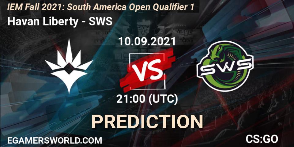 Havan Liberty vs SWS: Betting TIp, Match Prediction. 10.09.2021 at 21:00. Counter-Strike (CS2), IEM Fall 2021: South America Open Qualifier 1