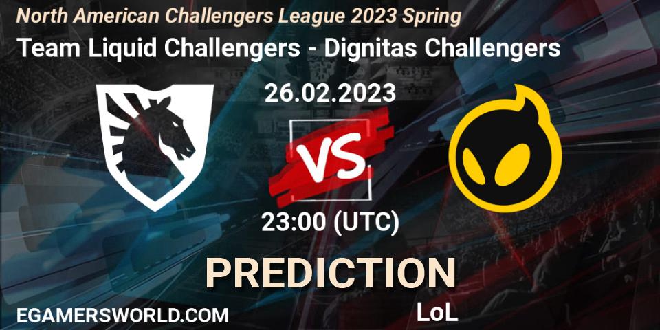 Team Liquid Challengers vs Dignitas Challengers: Betting TIp, Match Prediction. 26.02.23. LoL, NACL 2023 Spring - Group Stage