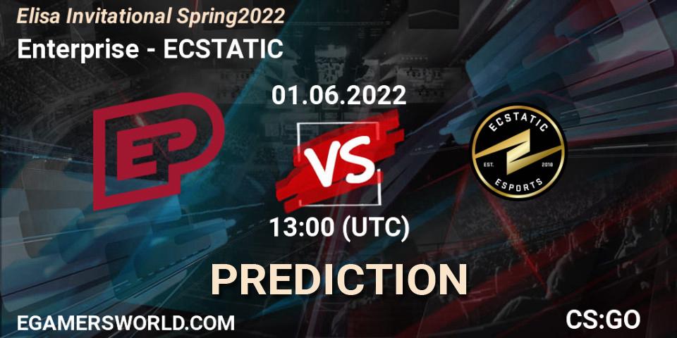 Enterprise vs ECSTATIC: Betting TIp, Match Prediction. 01.06.2022 at 13:00. Counter-Strike (CS2), Elisa Invitational Spring 2022