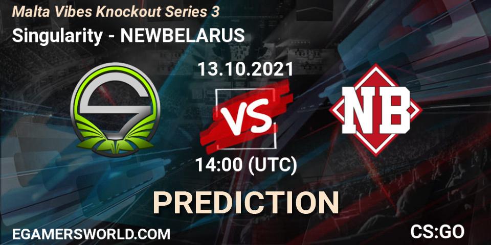 Singularity vs NEWBELARUS: Betting TIp, Match Prediction. 13.10.2021 at 14:00. Counter-Strike (CS2), Malta Vibes Knockout Series 3