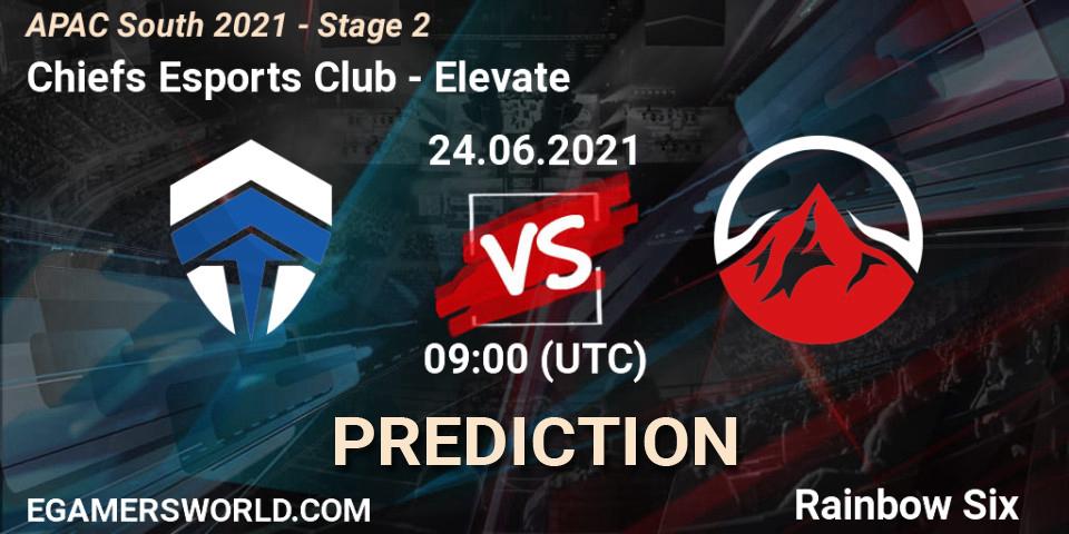 Chiefs Esports Club vs Elevate: Betting TIp, Match Prediction. 24.06.2021 at 09:00. Rainbow Six, APAC South 2021 - Stage 2