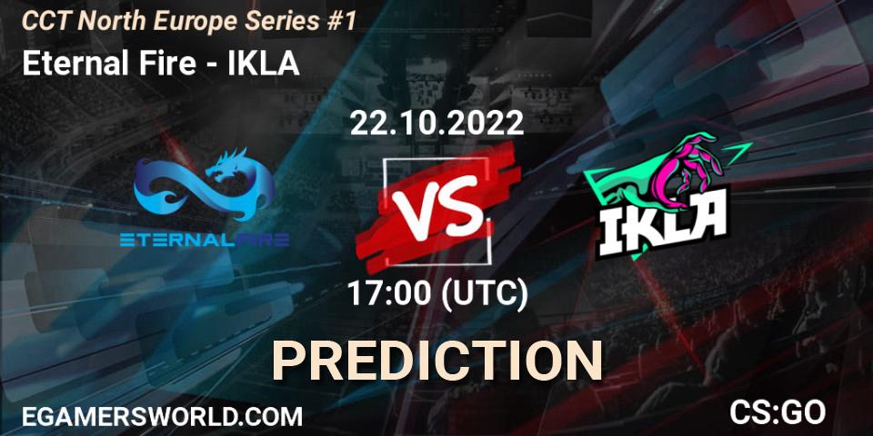 Eternal Fire vs IKLA: Betting TIp, Match Prediction. 22.10.2022 at 20:30. Counter-Strike (CS2), CCT North Europe Series #1
