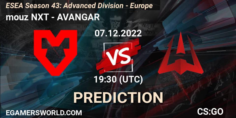 mouz NXT vs AVANGAR: Betting TIp, Match Prediction. 07.12.22. CS2 (CS:GO), ESEA Season 43: Advanced Division - Europe