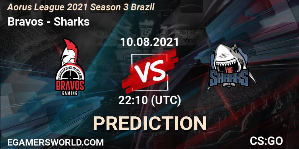 Bravos vs Sharks: Betting TIp, Match Prediction. 10.08.2021 at 23:10. Counter-Strike (CS2), Aorus League 2021 Season 3 Brazil