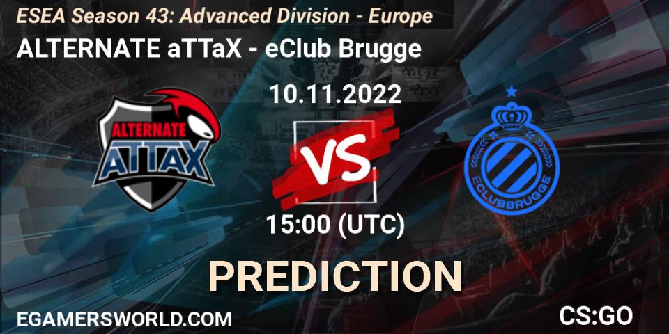 ALTERNATE aTTaX vs eClub Brugge: Betting TIp, Match Prediction. 10.11.22. CS2 (CS:GO), ESEA Season 43: Advanced Division - Europe