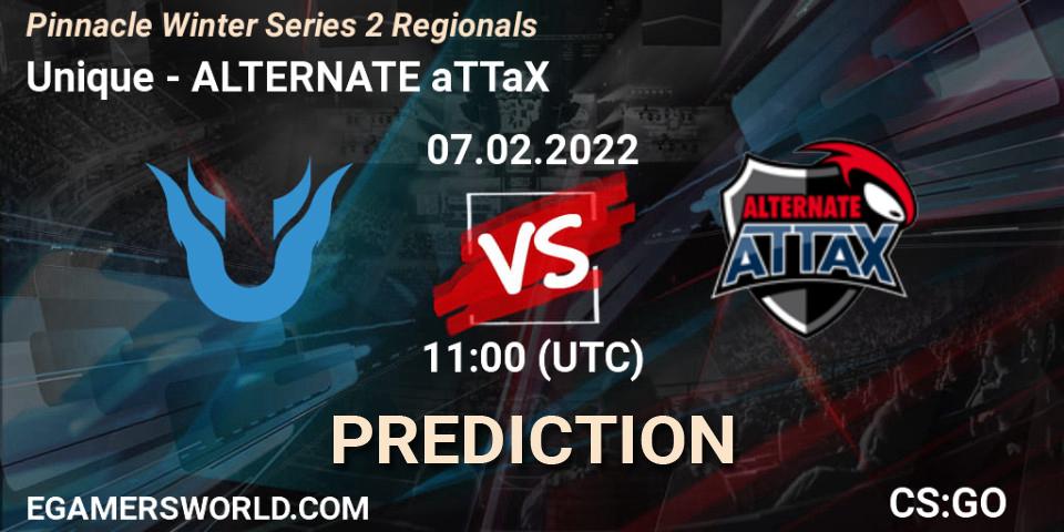 Unique vs ALTERNATE aTTaX: Betting TIp, Match Prediction. 07.02.22. CS2 (CS:GO), Pinnacle Winter Series 2 Regionals