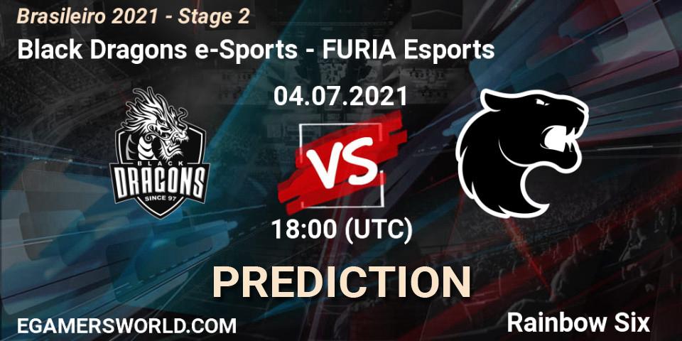 Black Dragons e-Sports vs FURIA Esports: Betting TIp, Match Prediction. 04.07.2021 at 18:00. Rainbow Six, Brasileirão 2021 - Stage 2