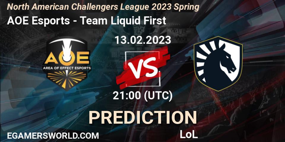 AOE Esports vs Team Liquid First: Betting TIp, Match Prediction. 13.02.23. LoL, NACL 2023 Spring - Group Stage