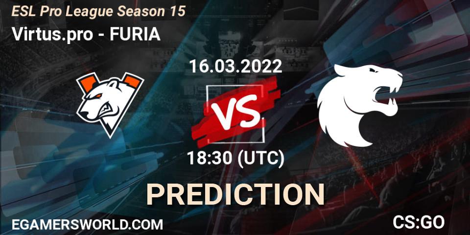 Outsiders vs FURIA: Betting TIp, Match Prediction. 16.03.2022 at 19:00. Counter-Strike (CS2), ESL Pro League Season 15